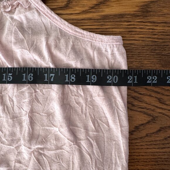 Maurices Plus Size 2X PINK Stretchy Crinkle Lace Cami - Picture 3 of 11